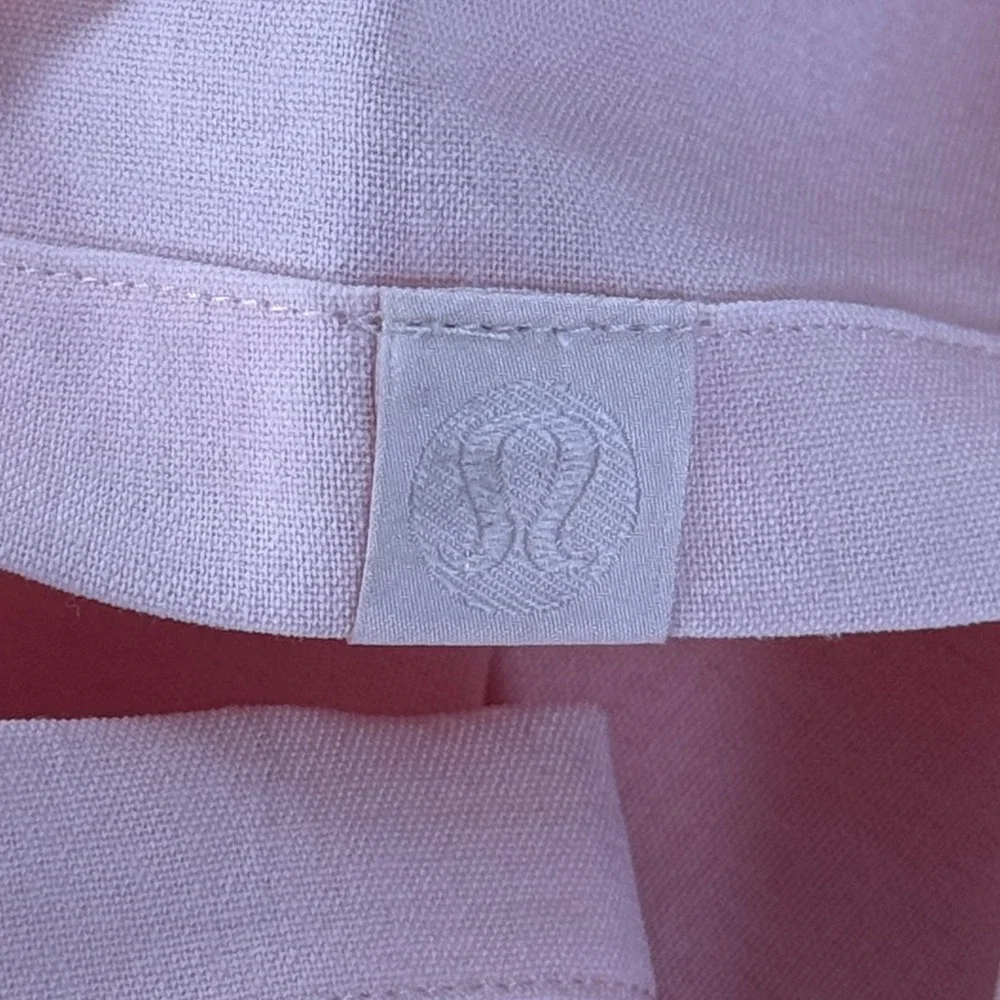 Lululemon Pink Sleeveless V Neck Midi Dress‎ Slits Athleisure Women's Large